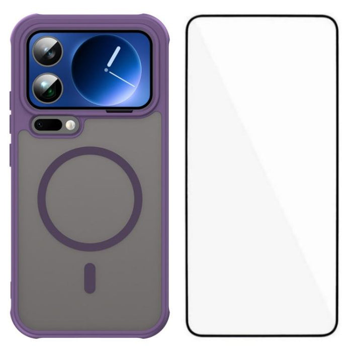 Funda magnética para teléfono WANLONFENG Serie FD con protector de pantalla táctil, For Xiaomi 17 Ultra, For Xiaomi 17 Pro Max, For Xiaomi 17 Pro, For Xiaomi 17