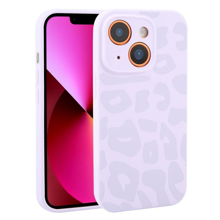 Funda de silicona líquida con estampado de leopardo y orificios de precisión para teléfono, For iPhone 13, For iPhone 12, For iPhone 12 Pro Max, For iPhone 12 Pro