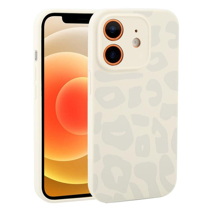 Funda de silicona líquida con estampado de leopardo y orificios de precisión para teléfono, For iPhone 13, For iPhone 12, For iPhone 12 Pro Max, For iPhone 12 Pro