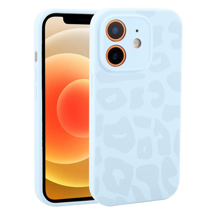 Funda de silicona líquida con estampado de leopardo y orificios de precisión para teléfono, For iPhone 13, For iPhone 12, For iPhone 12 Pro Max, For iPhone 12 Pro