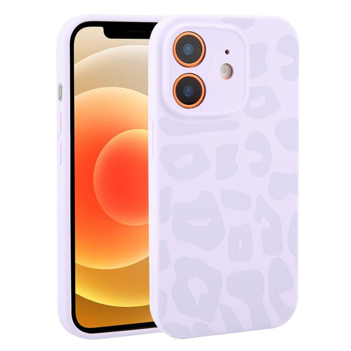 Funda de silicona líquida con estampado de leopardo y orificios de precisión para teléfono, For iPhone 13, For iPhone 12, For iPhone 12 Pro Max, For iPhone 12 Pro