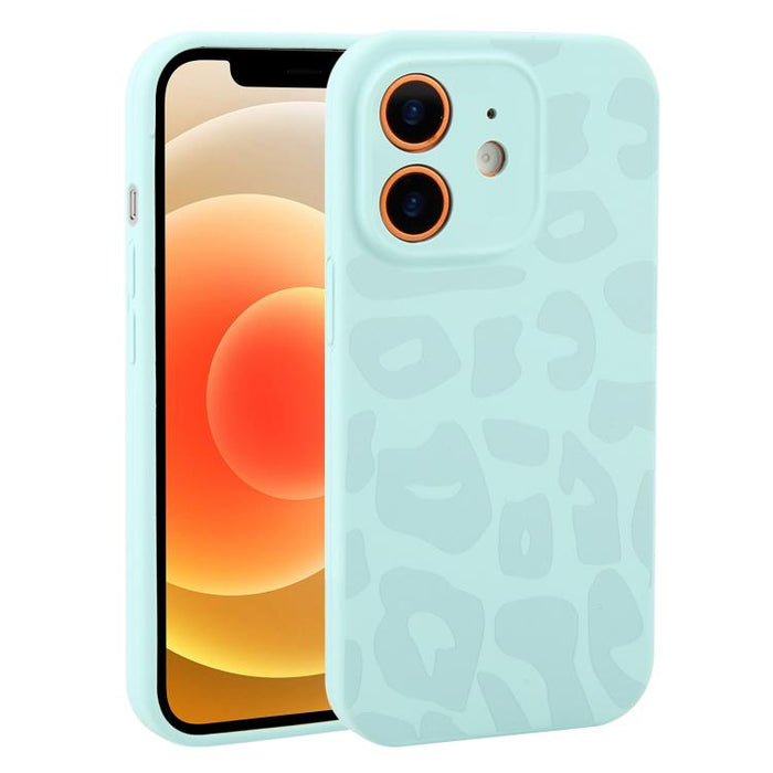 Funda de silicona líquida con estampado de leopardo y orificios de precisión para teléfono, For iPhone 13, For iPhone 12, For iPhone 12 Pro Max, For iPhone 12 Pro