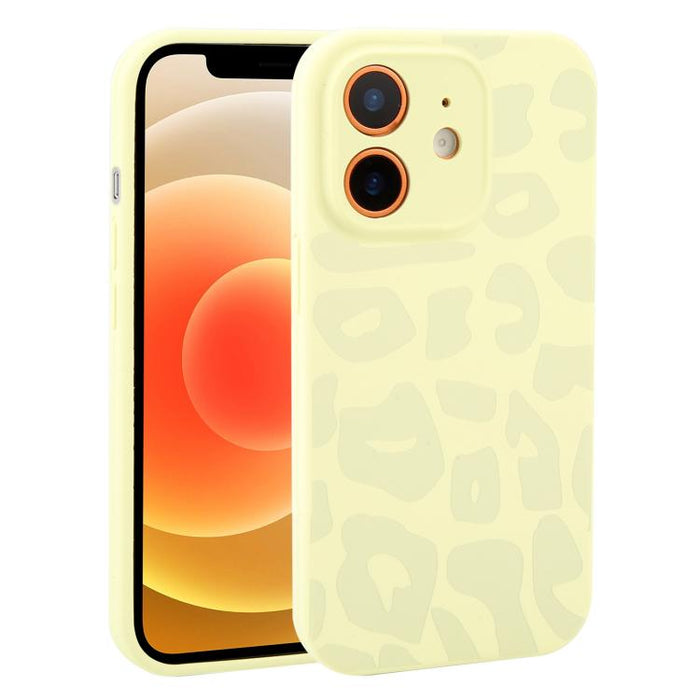 Funda de silicona líquida con estampado de leopardo y orificios de precisión para teléfono, For iPhone 13, For iPhone 12, For iPhone 12 Pro Max, For iPhone 12 Pro