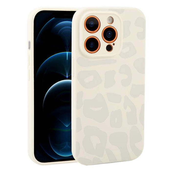 Funda de silicona líquida con estampado de leopardo y orificios de precisión para teléfono, For iPhone 13, For iPhone 12, For iPhone 12 Pro Max, For iPhone 12 Pro