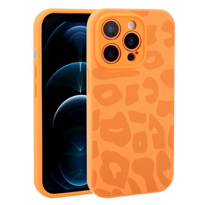 Funda de silicona líquida con estampado de leopardo y orificios de precisión para teléfono, For iPhone 13, For iPhone 12, For iPhone 12 Pro Max, For iPhone 12 Pro