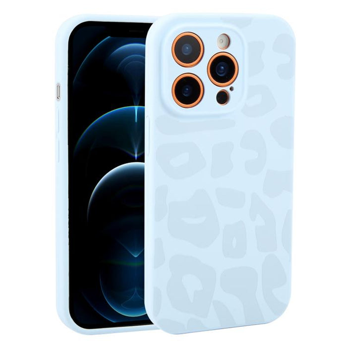 Funda de silicona líquida con estampado de leopardo y orificios de precisión para teléfono, For iPhone 13, For iPhone 12, For iPhone 12 Pro Max, For iPhone 12 Pro