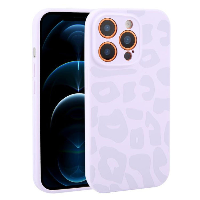 Funda de silicona líquida con estampado de leopardo y orificios de precisión para teléfono, For iPhone 13, For iPhone 12, For iPhone 12 Pro Max, For iPhone 12 Pro