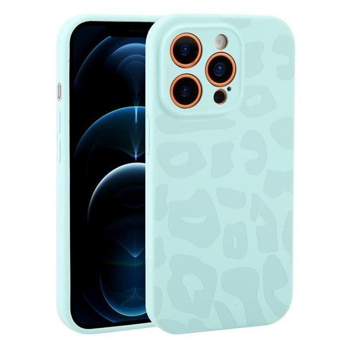 Funda de silicona líquida con estampado de leopardo y orificios de precisión para teléfono, For iPhone 13, For iPhone 12, For iPhone 12 Pro Max, For iPhone 12 Pro