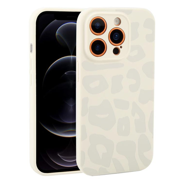 Funda de silicona líquida con estampado de leopardo y orificios de precisión para teléfono, For iPhone 13, For iPhone 12, For iPhone 12 Pro Max, For iPhone 12 Pro