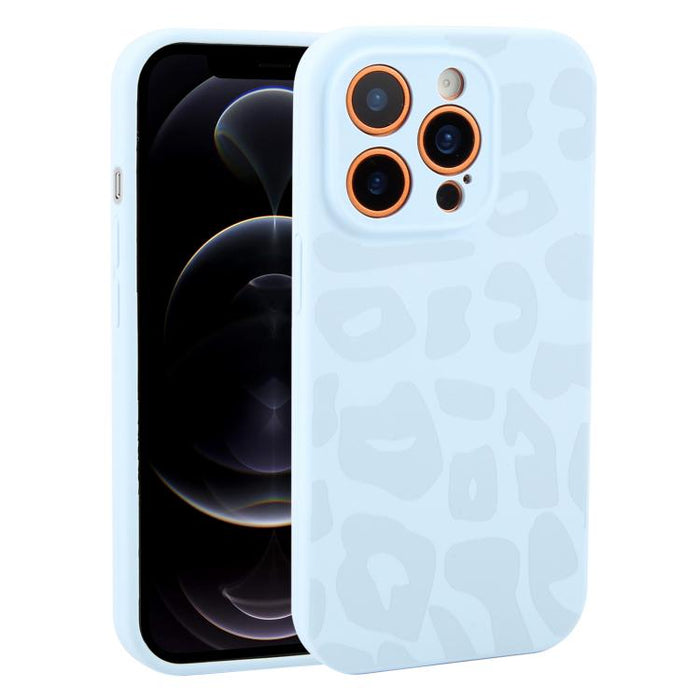 Funda de silicona líquida con estampado de leopardo y orificios de precisión para teléfono, For iPhone 13, For iPhone 12, For iPhone 12 Pro Max, For iPhone 12 Pro