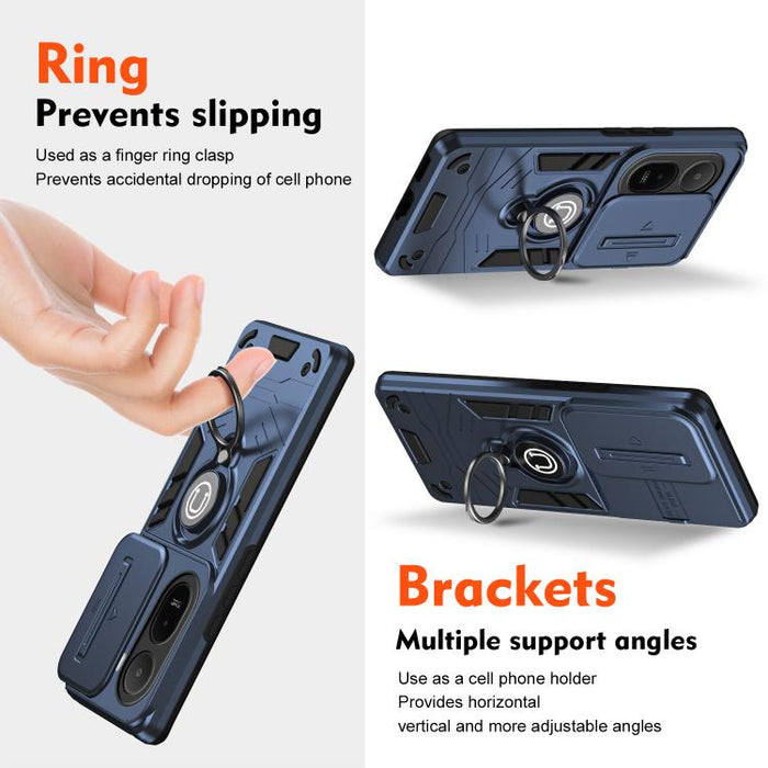 Funda para teléfono Camshield con soporte de anillo, For Redmi A7 Pro 171mm / Poco C85x 5G, For Redmi Note 15 Pro 4G Global 163.2mm