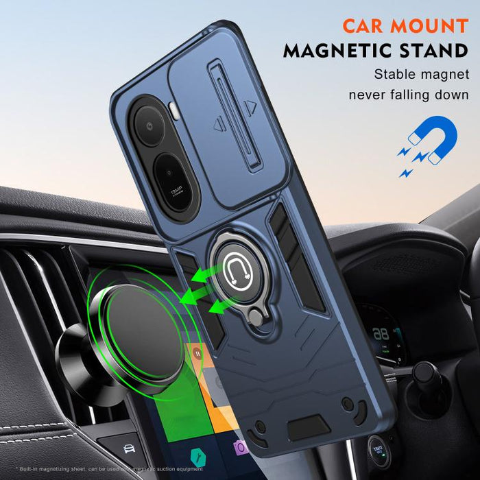Funda para teléfono Camshield con soporte de anillo, For Redmi A7 Pro 171mm / Poco C85x 5G, For Redmi Note 15 Pro 4G Global 163.2mm