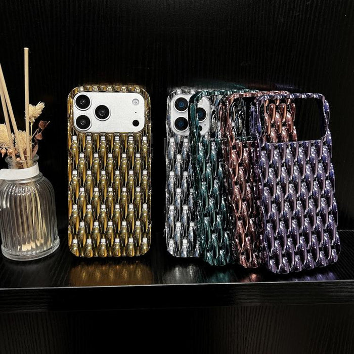 Funda para teléfono de TPU con textura retorcida galvanizada y diseño hueco para disipación de calor, For iPhone 12 Pro Max, For iPhone 12 Pro, For iPhone 11 Pro Max, For iPhone 11