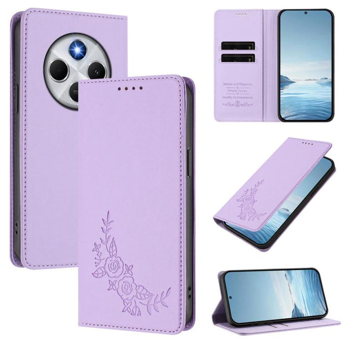 Funda para teléfono de piel vegana magnética RFID con relieve de peonía, For Redmi 14C 4G / A4 5G / Poco C75 4G, For Redmi Note 14 4G 164.84mm, For Redmi Note 14 Pro 5G / Poco X7 5G, For Redmi Note 14 5G / Poco M7 Pro 5G, For Redmi Note 14 Pro 4G      ...