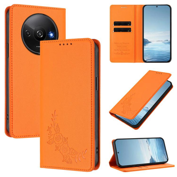 Funda para teléfono de piel vegana magnética RFID con relieve de peonía, For Redmi 14C 4G / A4 5G / Poco C75 4G, For Redmi Note 14 4G 164.84mm, For Redmi Note 14 Pro 5G / Poco X7 5G, For Redmi Note 14 5G / Poco M7 Pro 5G, For Redmi Note 14 Pro 4G      ...
