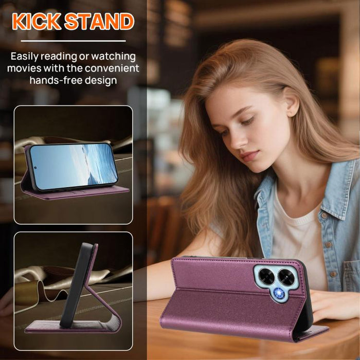 Funda para teléfono de piel vegana magnética RFID con relieve de peonía, For Redmi Note 13 4G Global, For Redmi Note 13 Pro 5G / Poco X6, For Redmi Note 13 5G Global, For Redmi Note 13 Pro+ 5G, For Redmi 12 4G / 5G / Note 12R                           ...