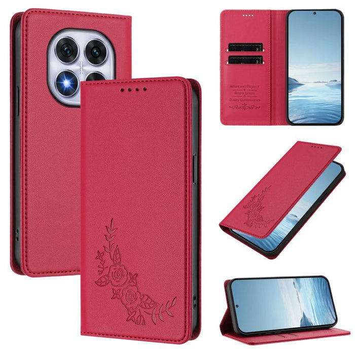 Funda para teléfono de piel vegana magnética RFID con relieve de peonía, For Redmi 14C 4G / A4 5G / Poco C75 4G, For Redmi Note 14 4G 164.84mm, For Redmi Note 14 Pro 5G / Poco X7 5G, For Redmi Note 14 5G / Poco M7 Pro 5G, For Redmi Note 14 Pro 4G      ...