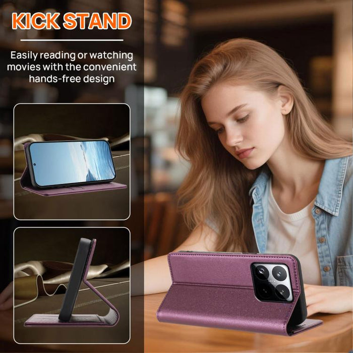 Funda para teléfono de piel vegana magnética RFID con relieve de peonía, For Xiaomi 15T 5G, For Xiaomi Civi 5 Pro 5G, For Xiaomi 15S Pro, For Xiaomi 15 Ultra, For Xiaomi Poco X7 Pro 5G / Redmi Turbo 4 5G, For Xiaomi 15 Pro, For Xiaomi 15               ...