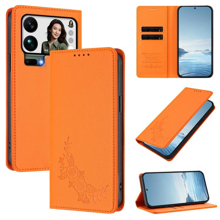 Funda para teléfono de piel vegana magnética RFID con relieve de peonía, For Xiaomi 17 Ultra, For Xiaomi Poco F8 Ultra 5G / Redmi K90 Pro Max, For Xiaomi Poco F8 Pro 5G / Redmi K90, For Xiaomi 17 Pro Max, For Xiaomi 17 Pro, For Xiaomi 17               ...