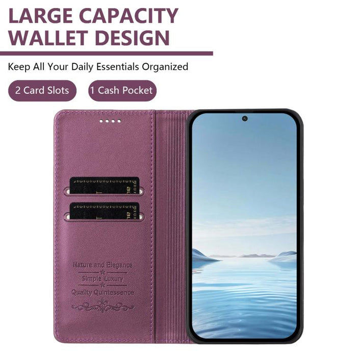 Funda para teléfono de piel vegana magnética RFID con relieve de peonía, For Xiaomi Civi 3, For Xiaomi 13 Lite / Civi 2, For Xiaomi 13 Pro 5G, For Xiaomi 13