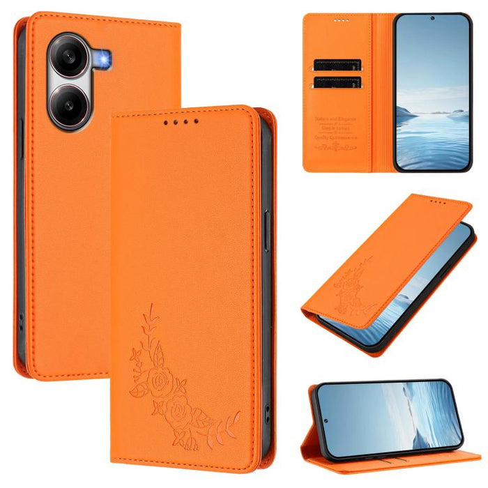 Funda para teléfono de piel vegana magnética RFID con relieve de peonía, For Xiaomi 15T 5G, For Xiaomi Civi 5 Pro 5G, For Xiaomi 15S Pro, For Xiaomi 15 Ultra, For Xiaomi Poco X7 Pro 5G / Redmi Turbo 4 5G, For Xiaomi 15 Pro, For Xiaomi 15               ...