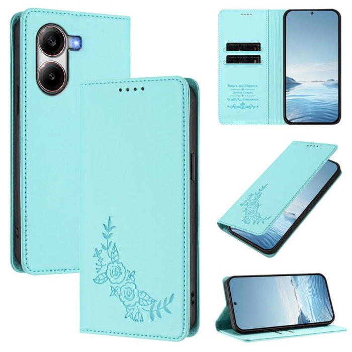Funda para teléfono de piel vegana magnética RFID con relieve de peonía, For Xiaomi 15T 5G, For Xiaomi Civi 5 Pro 5G, For Xiaomi 15S Pro, For Xiaomi 15 Ultra, For Xiaomi Poco X7 Pro 5G / Redmi Turbo 4 5G, For Xiaomi 15 Pro, For Xiaomi 15               ...