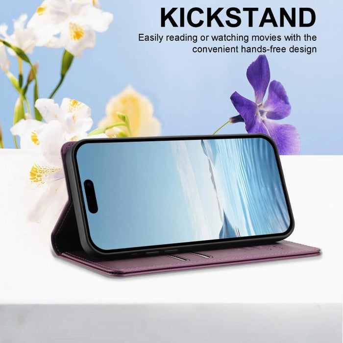 Funda para teléfono de piel vegana magnética RFID con relieve de peonía, For Xiaomi 17 Ultra, For Xiaomi Poco F8 Ultra 5G / Redmi K90 Pro Max, For Xiaomi Poco F8 Pro 5G / Redmi K90, For Xiaomi 17 Pro Max, For Xiaomi 17 Pro, For Xiaomi 17               ...