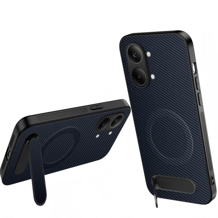 Funda magnética para teléfono WANLONFENG con soporte y textura de fibra de carbono, For Redmi A7 Pro 171mm / Poco C85x 5G, For Redmi 15a 5G, For Redmi Turbo 5 Max / Poco X8 Pro Max 5G, For Redmi Turbo 5 5G / Poco X8 Pro 5G                              ...