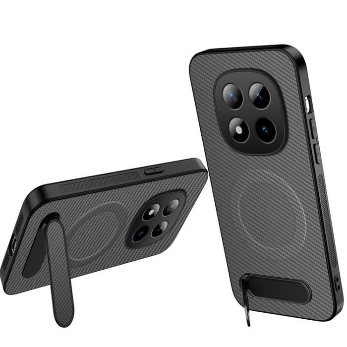 Funda magnética para teléfono WANLONFENG con soporte y textura de fibra de carbono, For Redmi A7 Pro 171mm / Poco C85x 5G, For Redmi 15a 5G, For Redmi Turbo 5 Max / Poco X8 Pro Max 5G, For Redmi Turbo 5 5G / Poco X8 Pro 5G                              ...