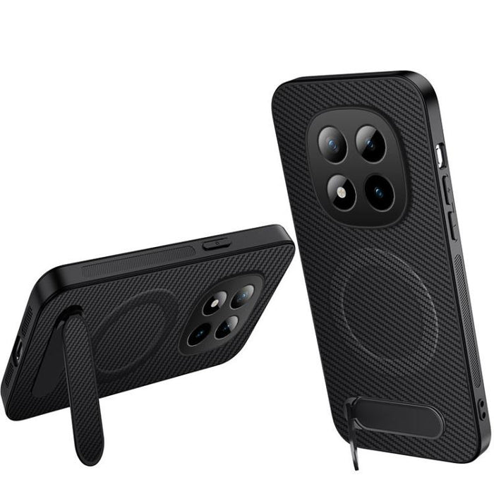 Funda magnética para teléfono WANLONFENG con soporte y textura de fibra de carbono, For Redmi A7 Pro 171mm / Poco C85x 5G, For Redmi 15a 5G, For Redmi Turbo 5 Max / Poco X8 Pro Max 5G, For Redmi Turbo 5 5G / Poco X8 Pro 5G                              ...