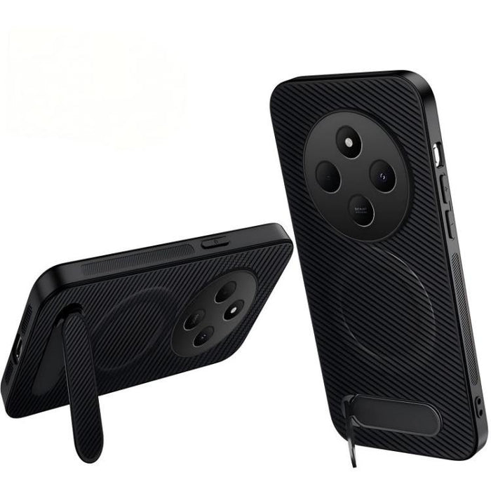 Funda magnética para teléfono WANLONFENG con soporte y textura de fibra de carbono, For Redmi A7 Pro 171mm / Poco C85x 5G, For Redmi 15a 5G, For Redmi Turbo 5 Max / Poco X8 Pro Max 5G, For Redmi Turbo 5 5G / Poco X8 Pro 5G                              ...