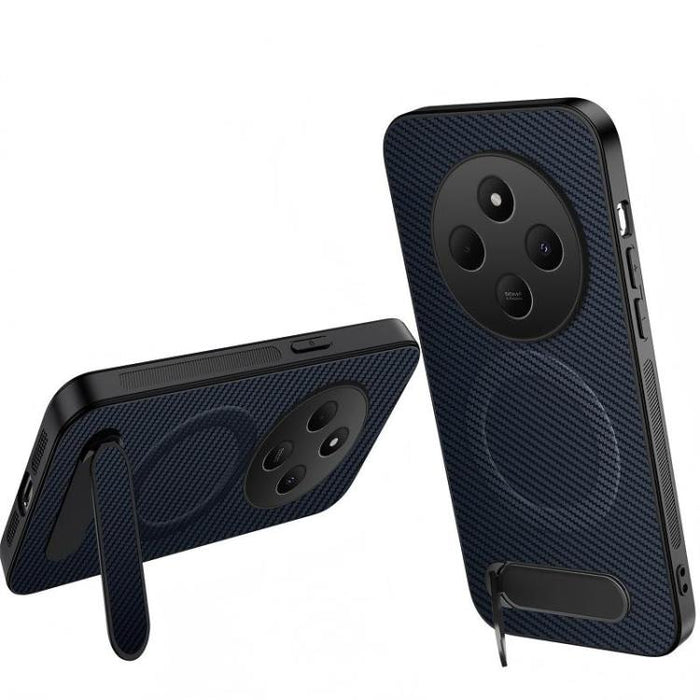 Funda magnética para teléfono WANLONFENG con soporte y textura de fibra de carbono, For Redmi A7 Pro 171mm / Poco C85x 5G, For Redmi 15a 5G, For Redmi Turbo 5 Max / Poco X8 Pro Max 5G, For Redmi Turbo 5 5G / Poco X8 Pro 5G                              ...