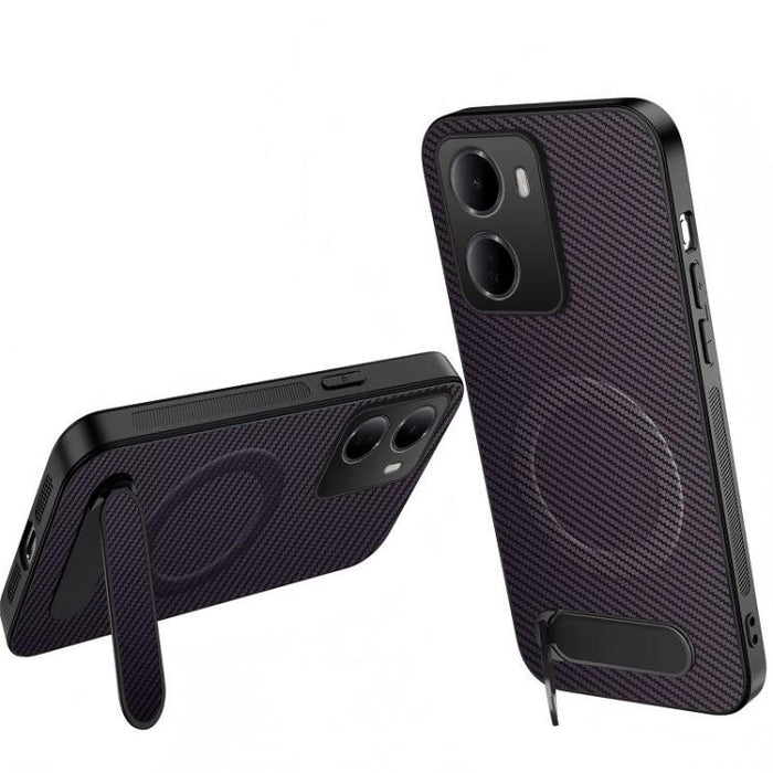 Funda magnética para teléfono WANLONFENG con soporte y textura de fibra de carbono, For Redmi A7 Pro 171mm / Poco C85x 5G, For Redmi 15a 5G, For Redmi Turbo 5 Max / Poco X8 Pro Max 5G, For Redmi Turbo 5 5G / Poco X8 Pro 5G                              ...