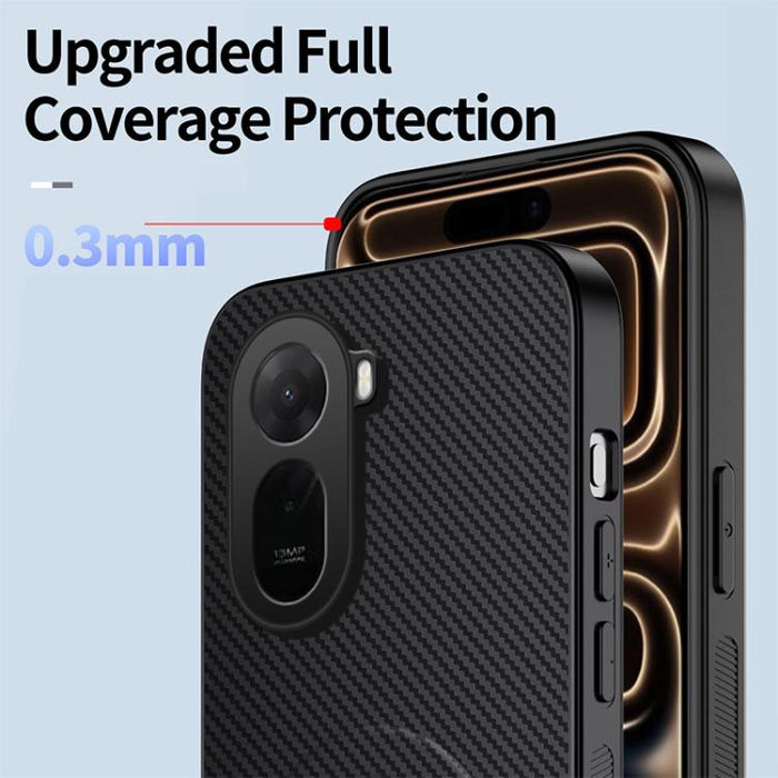 Funda magnética para teléfono WANLONFENG con soporte y textura de fibra de carbono, incluye 2 protectores de pantalla., For Redmi A7 Pro 171mm / Poco C85x 5G, For Redmi 15a 5G, For Redmi Turbo 5 Max / Poco X8 Pro Max 5G                                 ...