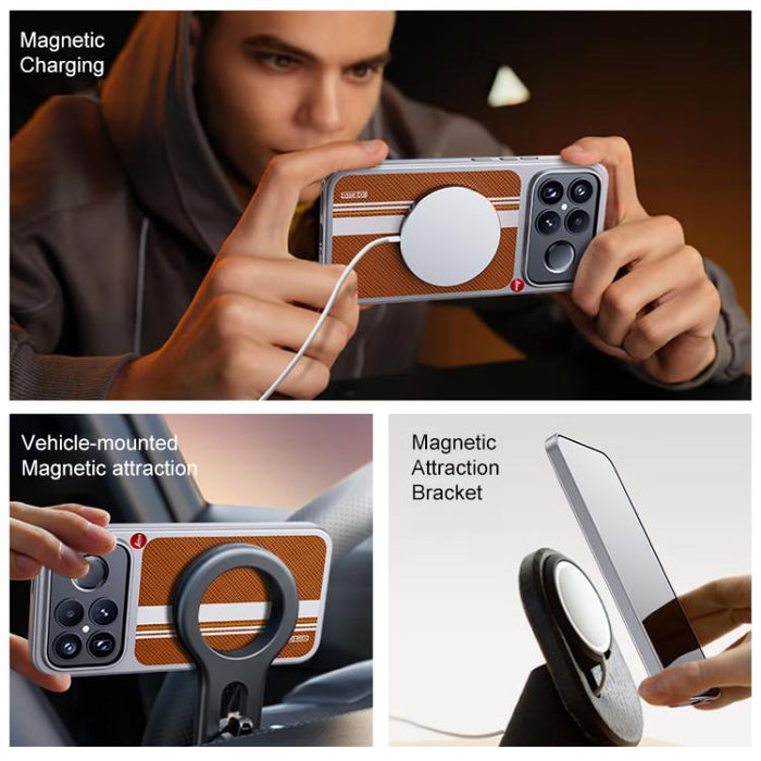 Funda magnética de TPU para teléfono con revestimiento de cuero Flower World Series, For Redmi K90, For Redmi K90 Pro Max