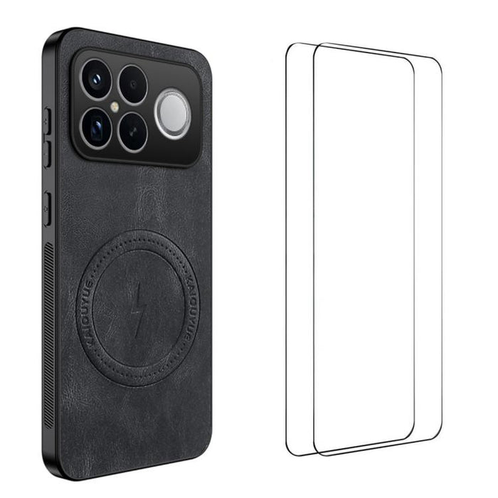 Funda magnética para teléfono WANLONFENG con textura de napa y 2 protectores de pantalla., For Redmi A7 Pro 171mm / Poco C85x 5G, For Redmi Turbo 5 Max / Poco X8 Pro Max, For Redmi Turbo 5 5G / Poco X8 Pro 5G, For Redmi Note 15 Pro+ 5G Global 163.3mm  ...
