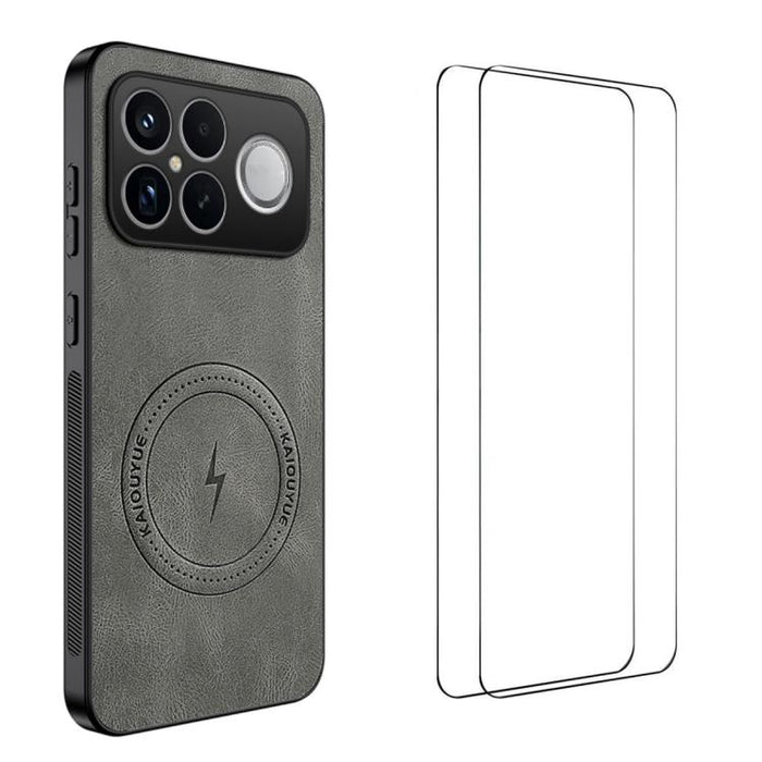 Funda magnética para teléfono WANLONFENG con textura de napa y 2 protectores de pantalla., For Redmi A7 Pro 171mm / Poco C85x 5G, For Redmi Turbo 5 Max / Poco X8 Pro Max, For Redmi Turbo 5 5G / Poco X8 Pro 5G, For Redmi Note 15 Pro+ 5G Global 163.3mm  ...