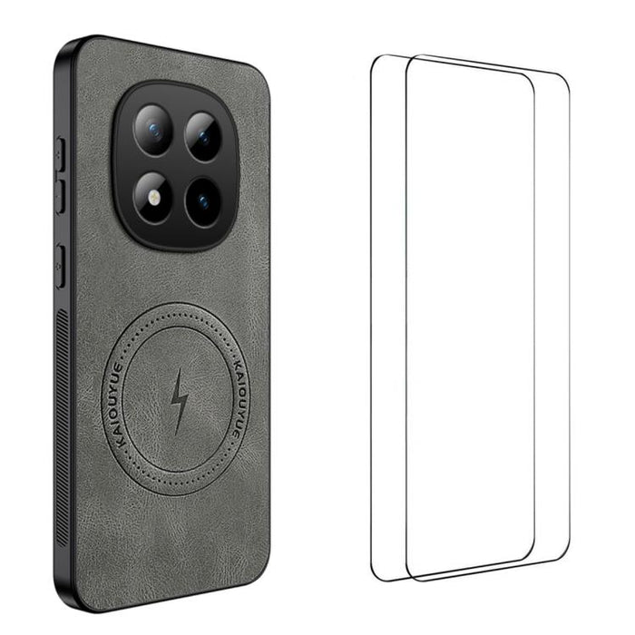 Funda magnética para teléfono WANLONFENG con textura de napa y 2 protectores de pantalla., For Redmi A7 Pro 171mm / Poco C85x 5G, For Redmi Turbo 5 Max / Poco X8 Pro Max, For Redmi Turbo 5 5G / Poco X8 Pro 5G, For Redmi Note 15 Pro+ 5G Global 163.3mm  ...