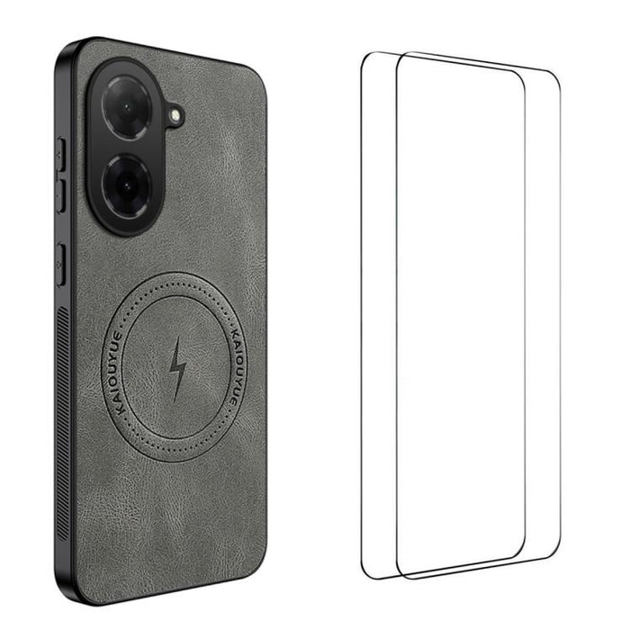 Funda magnética para teléfono WANLONFENG con textura de napa y 2 protectores de pantalla., For Redmi A7 Pro 171mm / Poco C85x 5G, For Redmi Turbo 5 Max / Poco X8 Pro Max, For Redmi Turbo 5 5G / Poco X8 Pro 5G, For Redmi Note 15 Pro+ 5G Global 163.3mm  ...