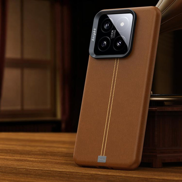 Funda magnética para teléfono Jazz Series con marco de metal texturizado y piel vegana de estilo retro., For Xiaomi 17, For Xiaomi 15S Pro, For Xiaomi 15 Pro, For Xiaomi 15, For Xiaomi 14 Pro, For Xiaomi 14