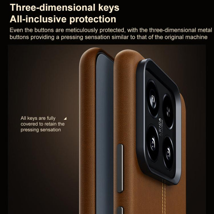 Funda magnética para teléfono Jazz Series con marco de metal texturizado y piel vegana de estilo retro., For Xiaomi 17, For Xiaomi 15S Pro, For Xiaomi 15 Pro, For Xiaomi 15, For Xiaomi 14 Pro, For Xiaomi 14