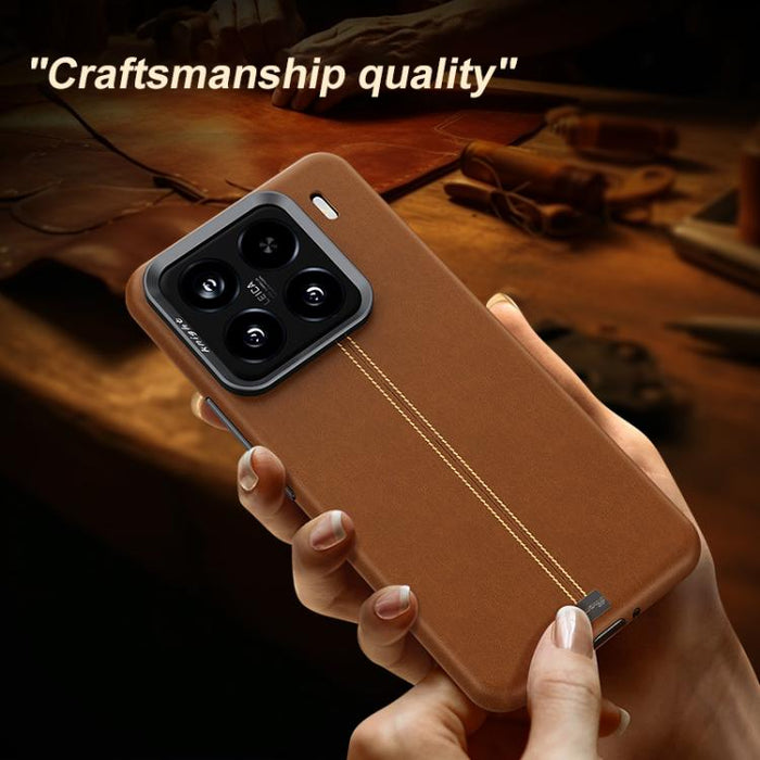 Funda magnética para teléfono Jazz Series con marco de metal texturizado y piel vegana de estilo retro., For Xiaomi 17, For Xiaomi 15S Pro, For Xiaomi 15 Pro, For Xiaomi 15, For Xiaomi 14 Pro, For Xiaomi 14