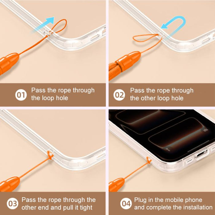 Mini cordón para teléfono con anillo autoblocante