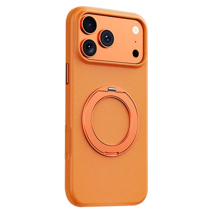 Funda magnética para teléfono Boundless Series Rock Sand con soporte de aleación giratorio de 360 grados., For iPhone 17 Pro Max, For iPhone 17 Pro, For iPhone 16 Pro Max, For iPhone 16 Pro