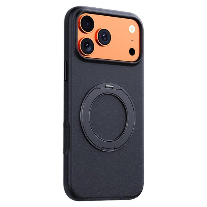 Funda magnética para teléfono Boundless Series Rock Sand con soporte de aleación giratorio de 360 grados., For iPhone 17 Pro Max, For iPhone 17 Pro, For iPhone 16 Pro Max, For iPhone 16 Pro