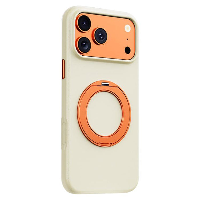 Funda magnética para teléfono Boundless Series Rock Sand con soporte de aleación giratorio de 360 grados., For iPhone 17 Pro Max, For iPhone 17 Pro, For iPhone 16 Pro Max, For iPhone 16 Pro