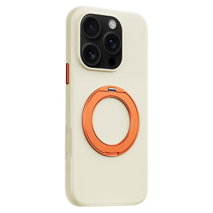 Funda magnética para teléfono Boundless Series Rock Sand con soporte de aleación giratorio de 360 grados., For iPhone 17 Pro Max, For iPhone 17 Pro, For iPhone 16 Pro Max, For iPhone 16 Pro