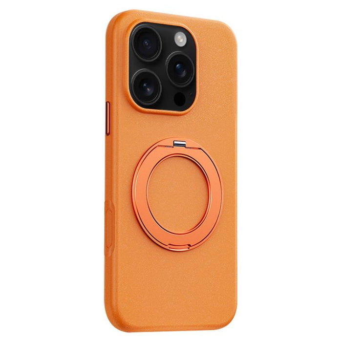 Funda magnética para teléfono Boundless Series Rock Sand con soporte de aleación giratorio de 360 grados., For iPhone 17 Pro Max, For iPhone 17 Pro, For iPhone 16 Pro Max, For iPhone 16 Pro