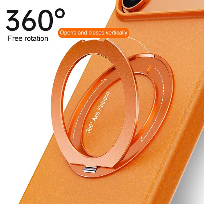 Funda magnética para teléfono Boundless Series Rock Sand con soporte de aleación giratorio de 360 grados., For iPhone 17 Pro Max, For iPhone 17 Pro, For iPhone 16 Pro Max, For iPhone 16 Pro