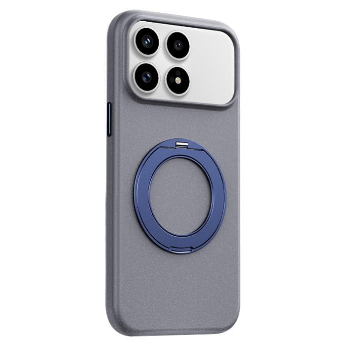 Funda magnética para teléfono Boundless Series Rock Sand con soporte de aleación giratorio de 360 grados., For Redmi K90, For Redmi K90 Pro Max